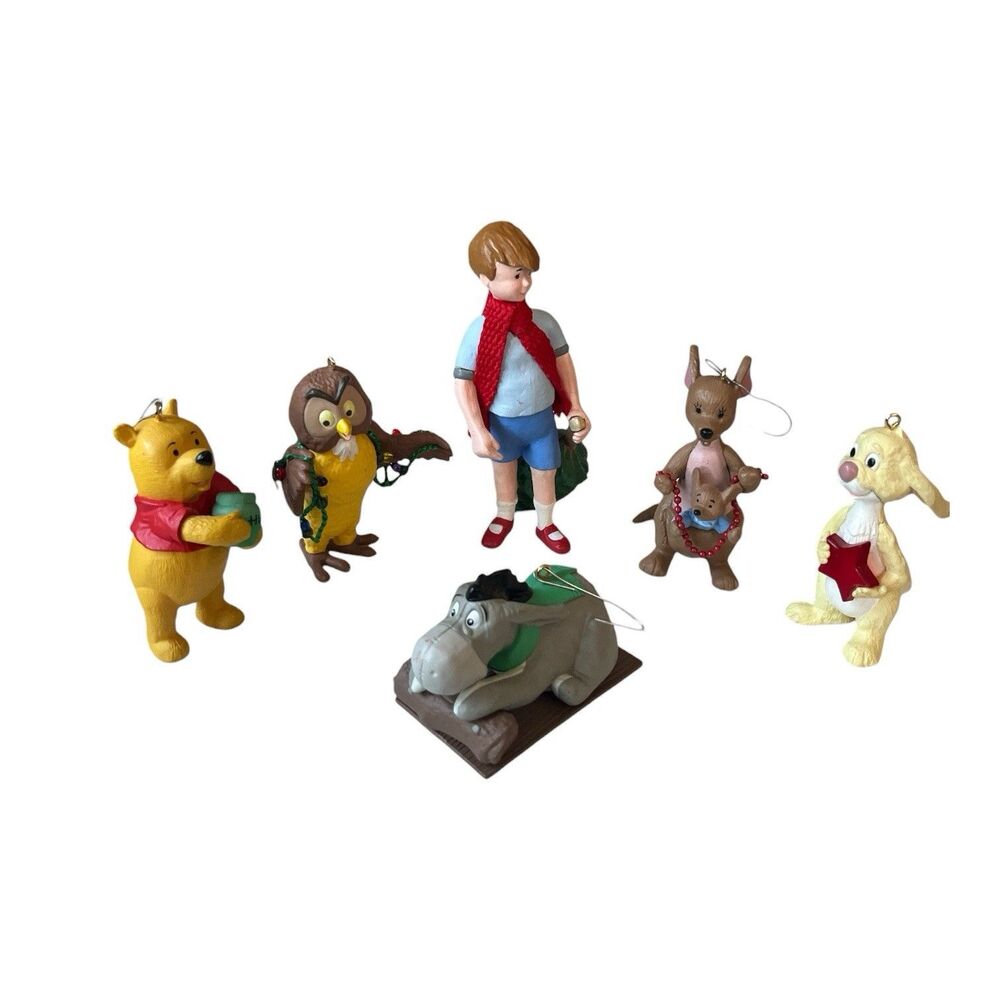 Vintage Hallmark Keepsake  Winnie The Pooh 1991 Collection Ornament Set of 6